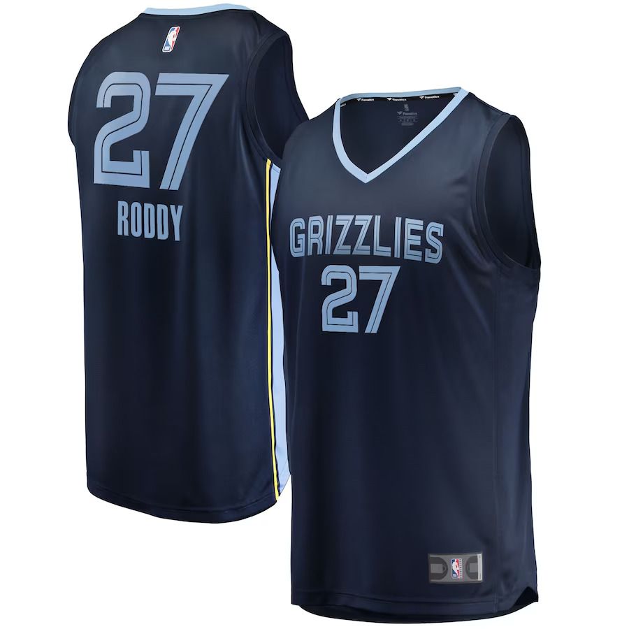 Men Memphis Grizzlies #27 David Roddy Fanatics Branded Navy Draft First Round Pick Fast Break Replica Player NBA Jersey